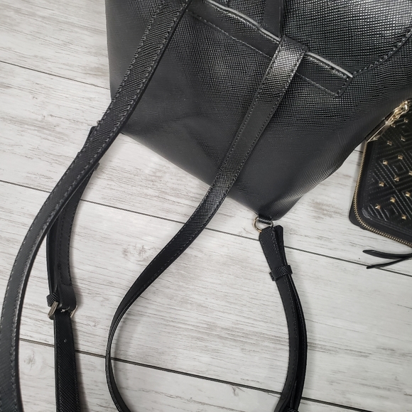 Guess Backpack Purse Bee Black INC Wallet Fashion Bundle Studs Rocker Chick - Picture 12 of 16